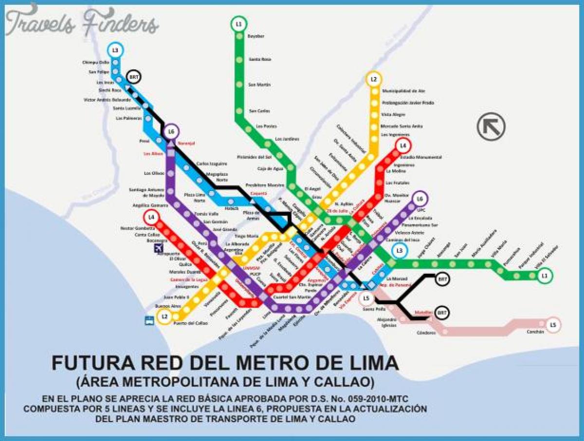 Map of metropolitano Lima